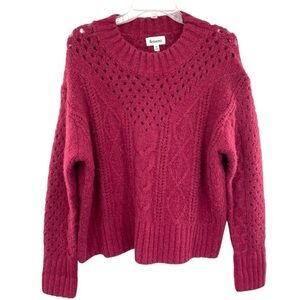 &Merci Mohair Wool Cable Knit Sweater